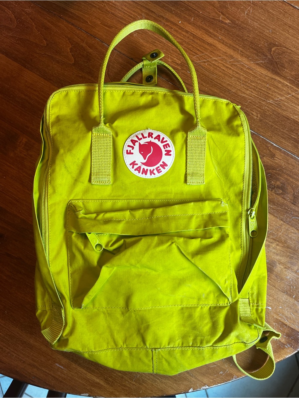 FJALLRAVEN KANKEN Neon Yellow Backpack